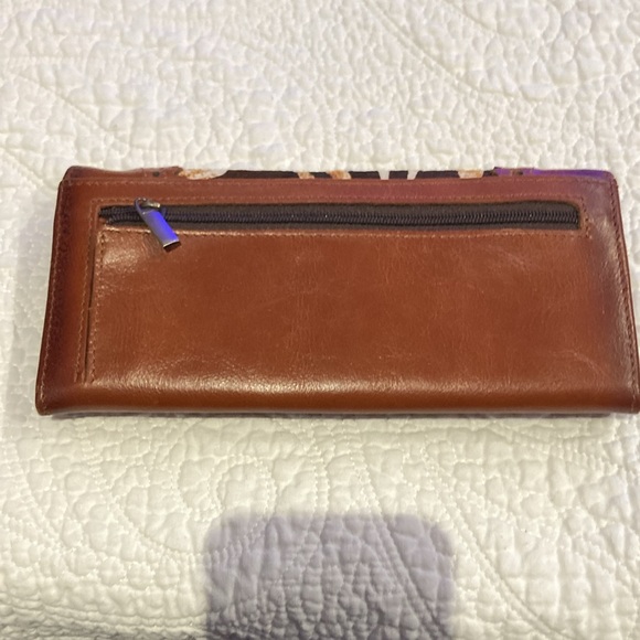 2 for $20 - Brown Genuine Leather & Hair Animal Print Women's Wallet - Picture 4 of 7